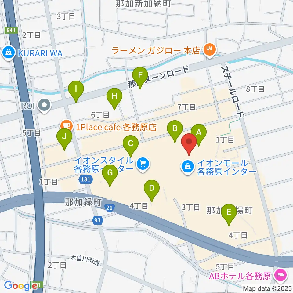 ロッキン岐阜店周辺の駐車場・コインパーキング一覧地図