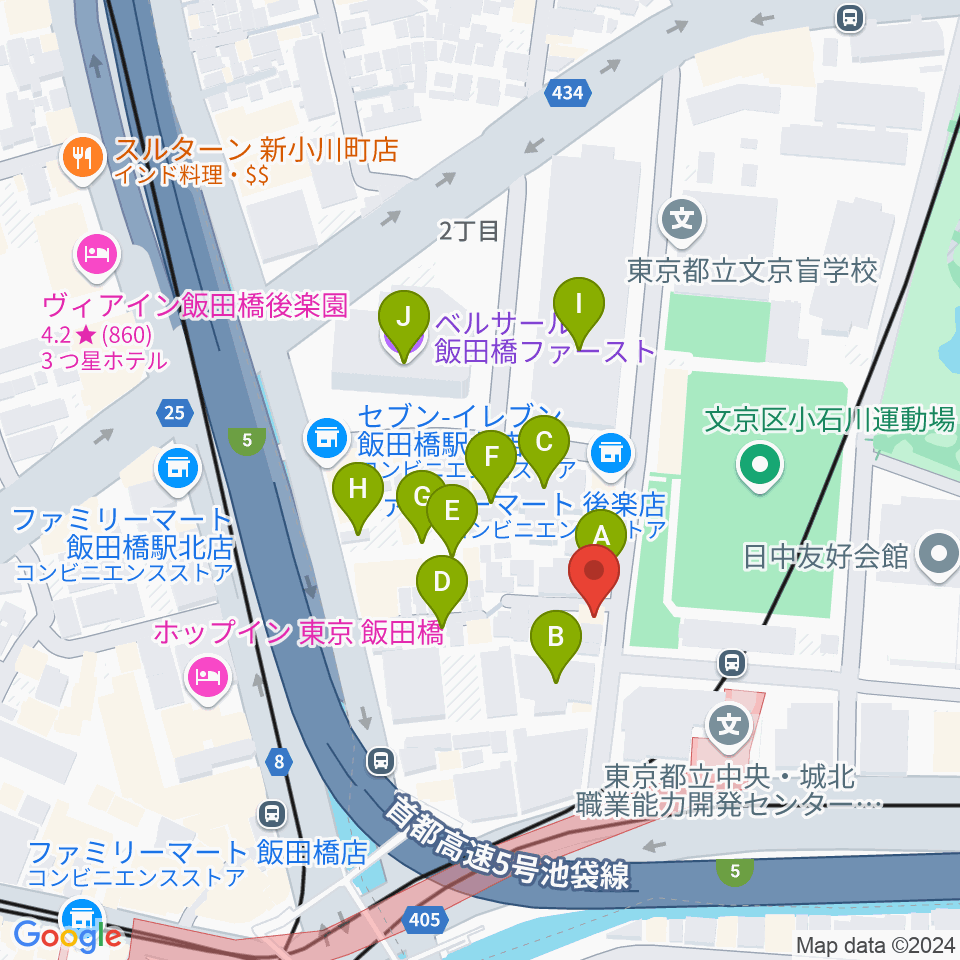 松尾弦楽器 東京店周辺の駐車場・コインパーキング一覧地図