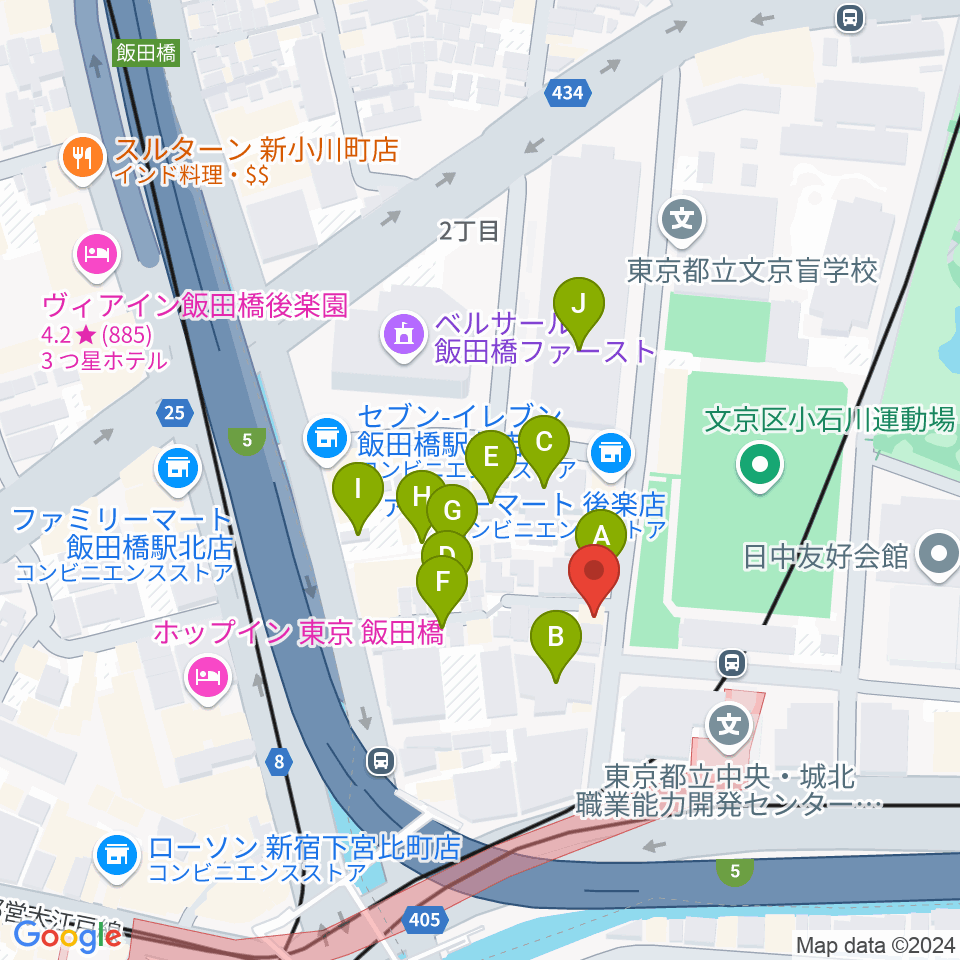 松尾弦楽器 東京店周辺の駐車場・コインパーキング一覧地図