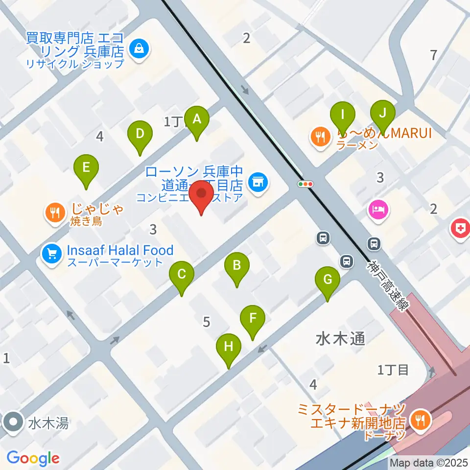 ダイヤ通音楽ホール周辺の駐車場・コインパーキング一覧地図