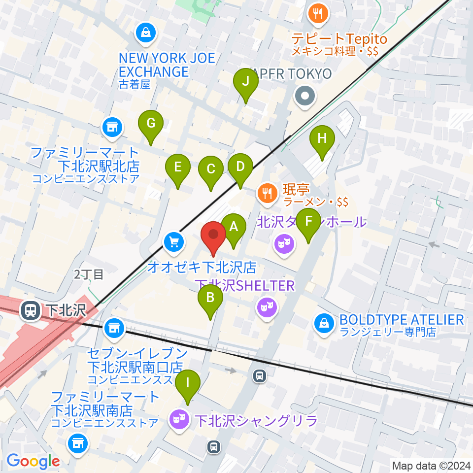 下北沢APOLLO周辺の駐車場・コインパーキング一覧地図