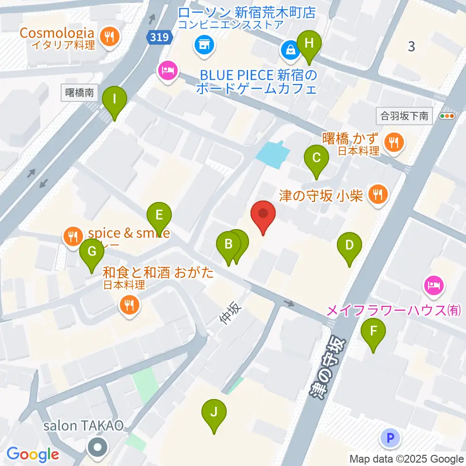 四谷ボビーズ周辺の駐車場・コインパーキング一覧地図