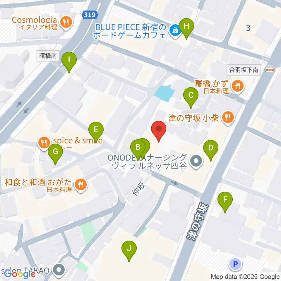 四谷ボビーズ周辺の駐車場・コインパーキング一覧地図