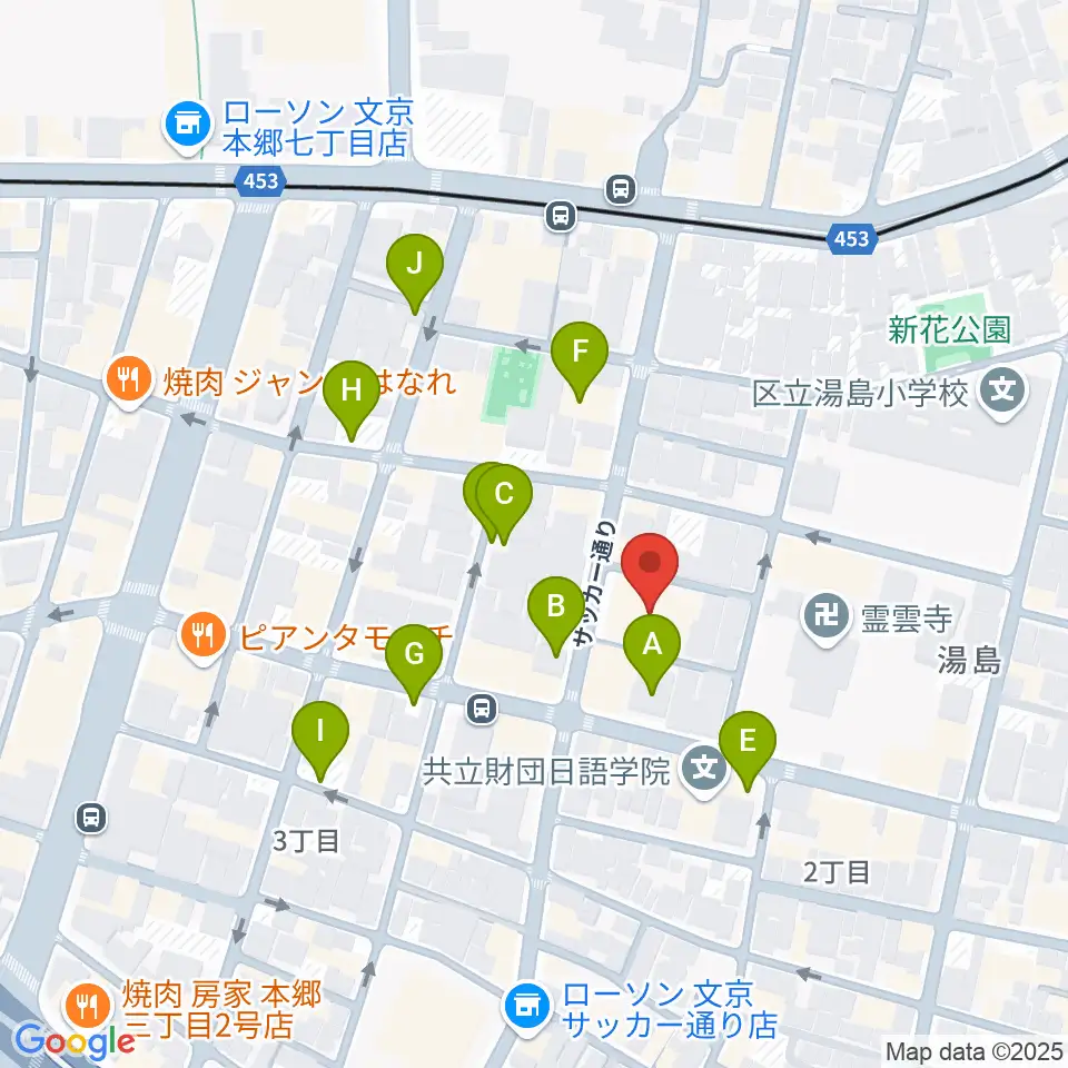 アムリタ・カスタム・ギターズ周辺の駐車場・コインパーキング一覧地図