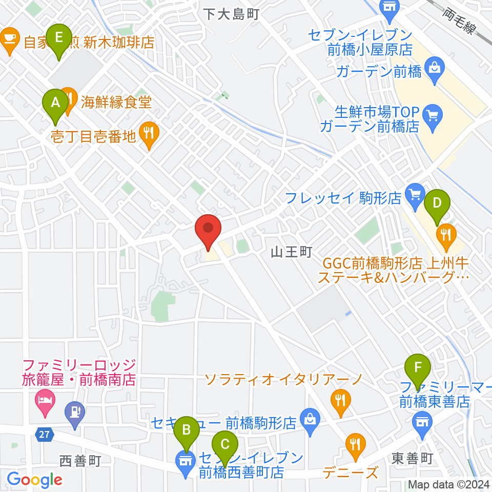 山王ホール・TMスタジオ周辺の駐車場・コインパーキング一覧地図