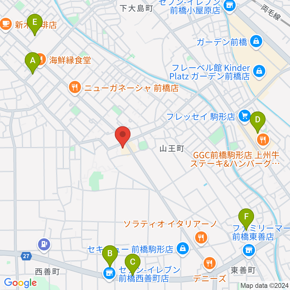 山王ホール・TMスタジオ周辺の駐車場・コインパーキング一覧地図