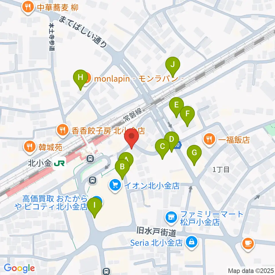 北小金Throbber周辺の駐車場・コインパーキング一覧地図