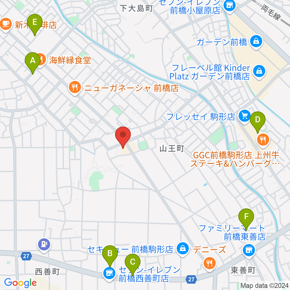 山王ホール周辺の駐車場・コインパーキング一覧地図