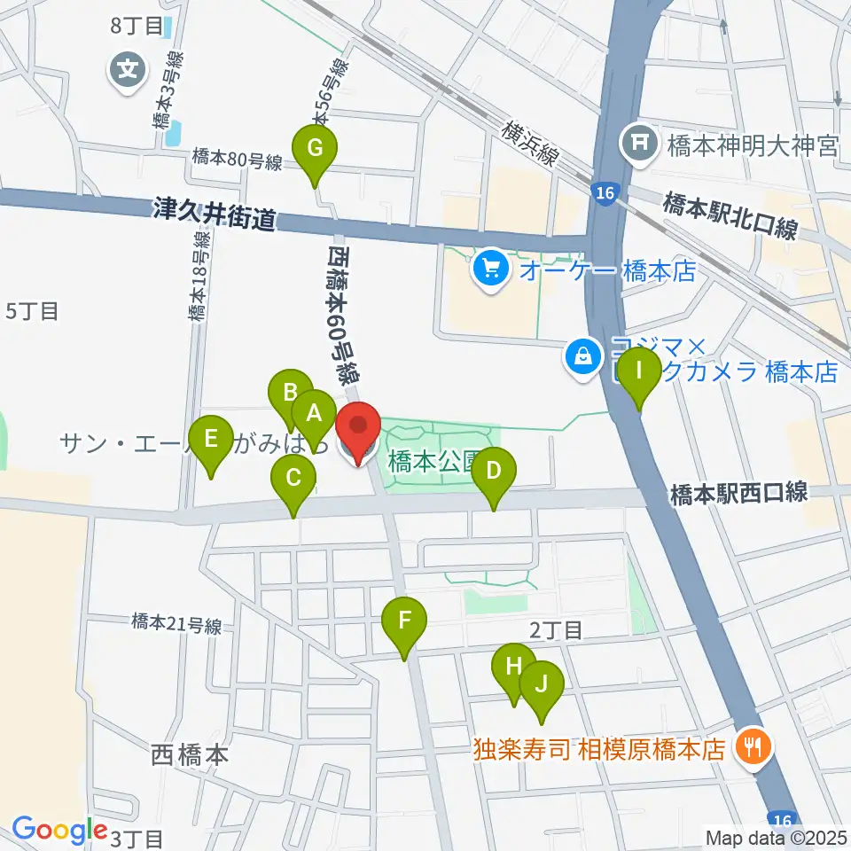 サン・エールさがみはら周辺の駐車場・コインパーキング一覧地図