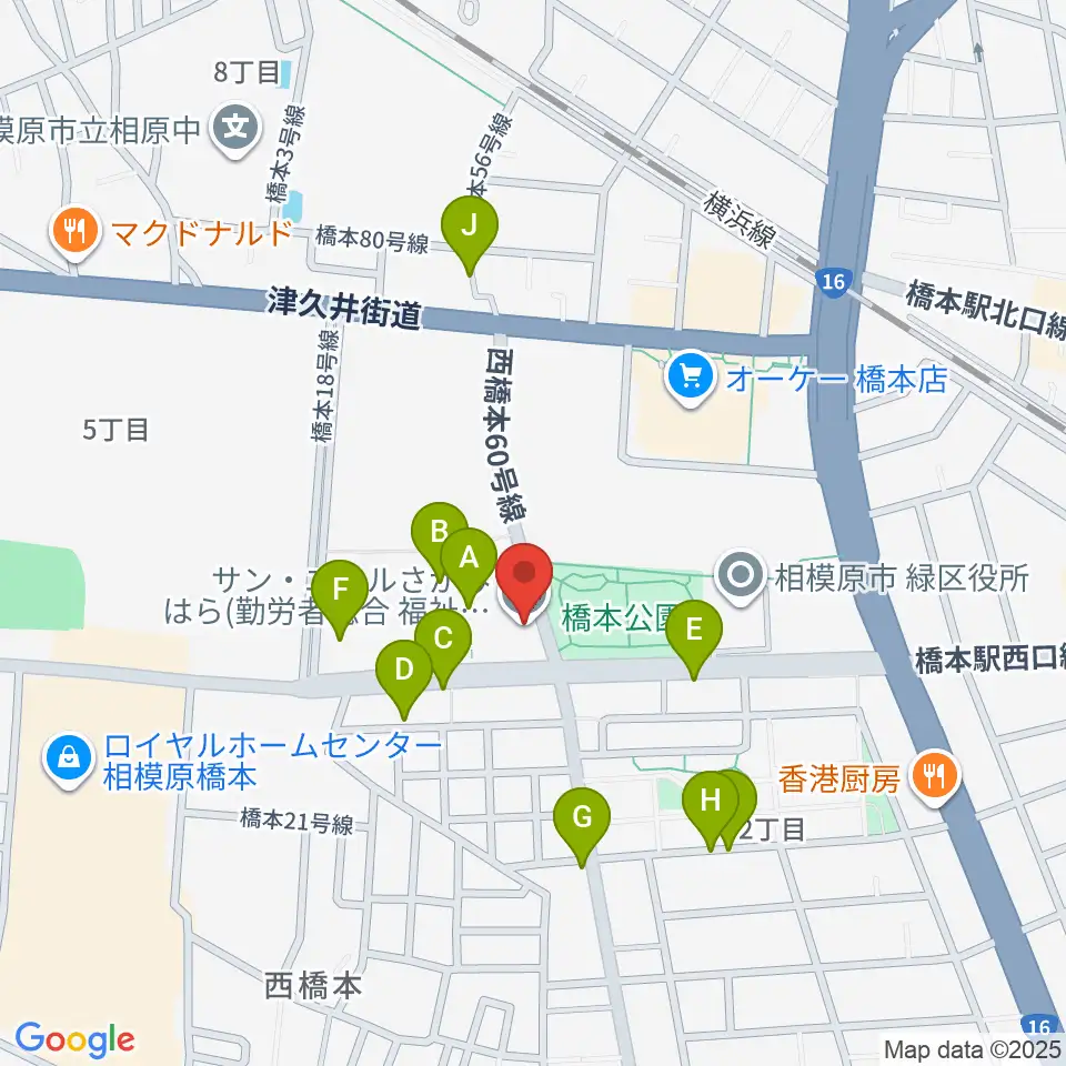 サン・エールさがみはら周辺の駐車場・コインパーキング一覧地図