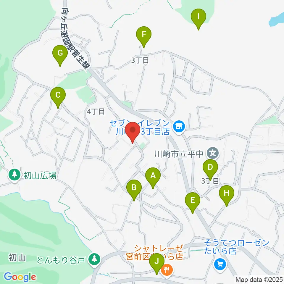 福田弦楽弓製作所周辺の駐車場・コインパーキング一覧地図