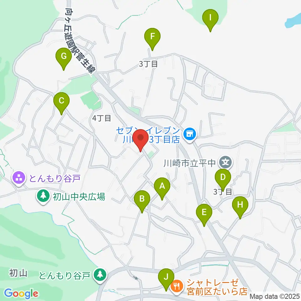 福田弦楽弓製作所周辺の駐車場・コインパーキング一覧地図