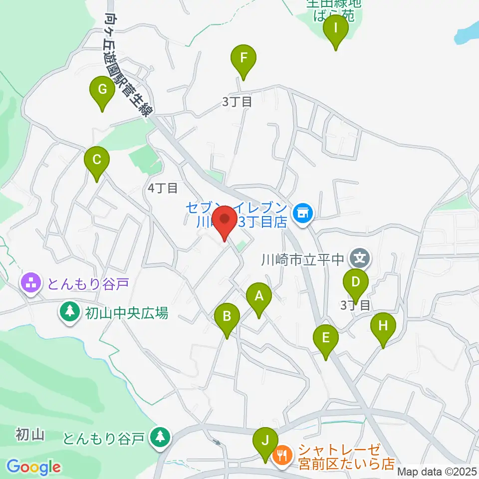 福田弦楽弓製作所周辺の駐車場・コインパーキング一覧地図