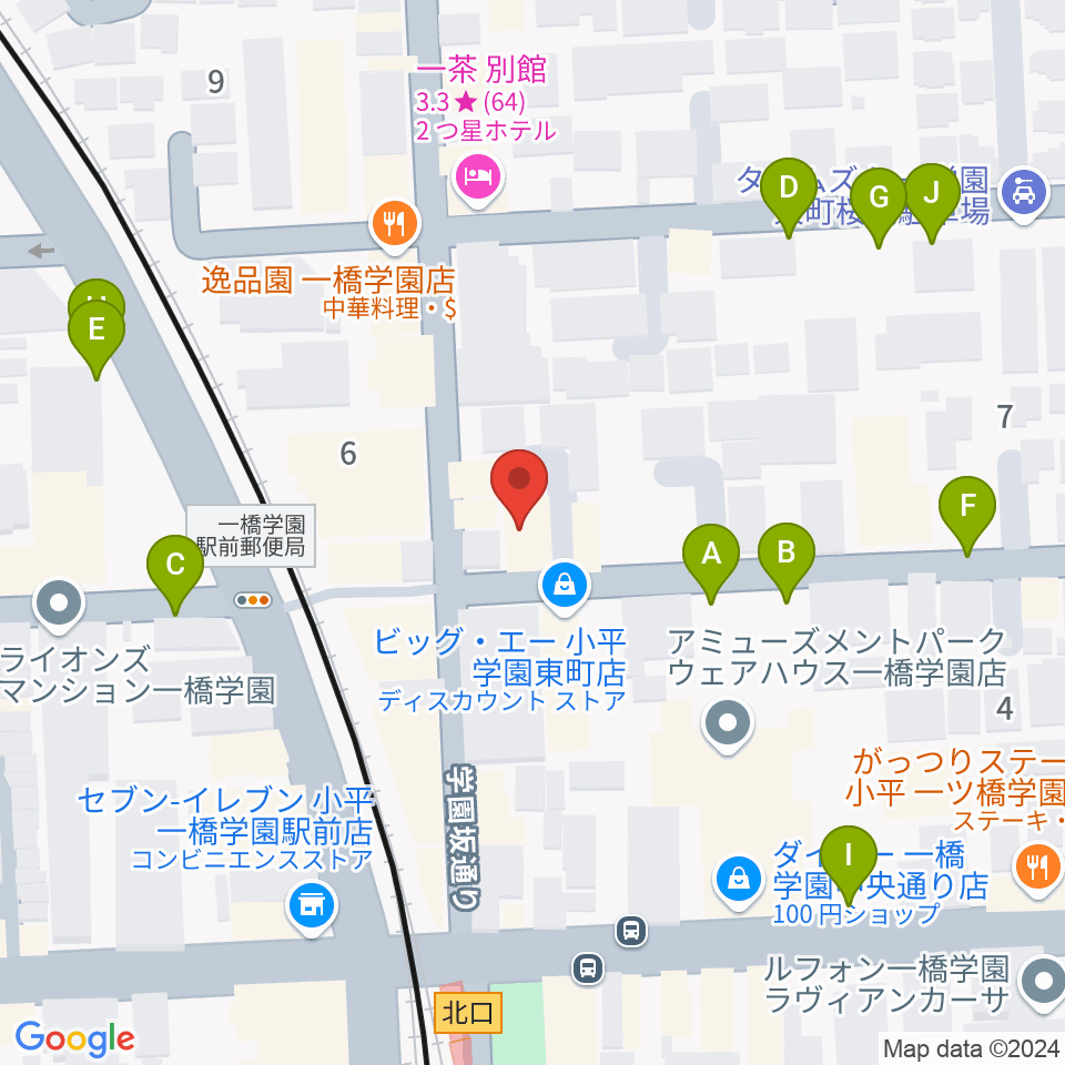 学園坂スタジオ周辺の駐車場・コインパーキング一覧地図