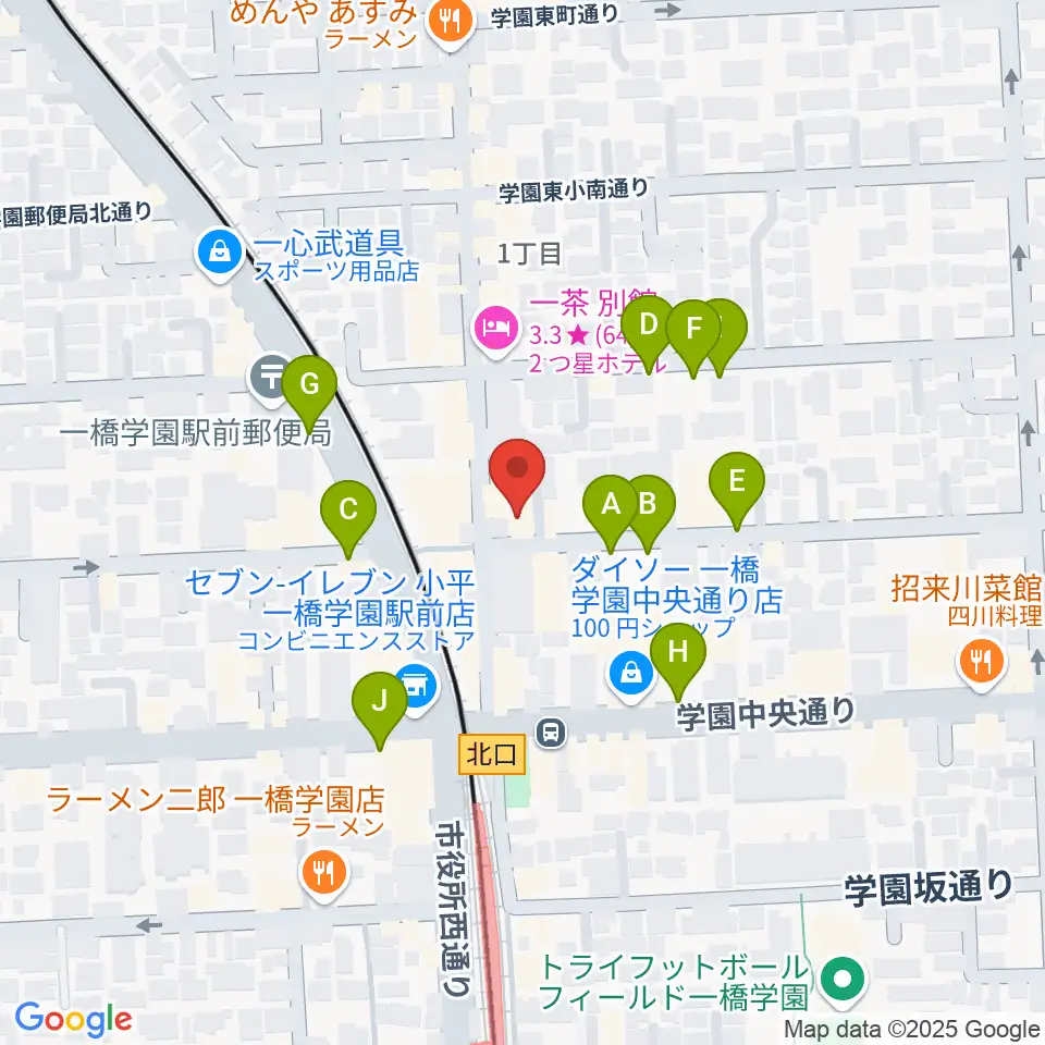 学園坂スタジオ周辺の駐車場・コインパーキング一覧地図