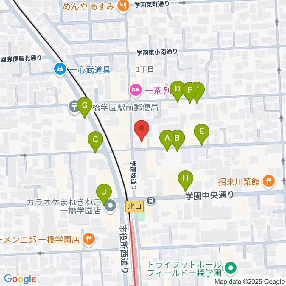 学園坂スタジオ周辺の駐車場・コインパーキング一覧地図