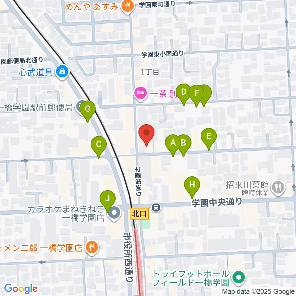 学園坂スタジオ周辺の駐車場・コインパーキング一覧地図