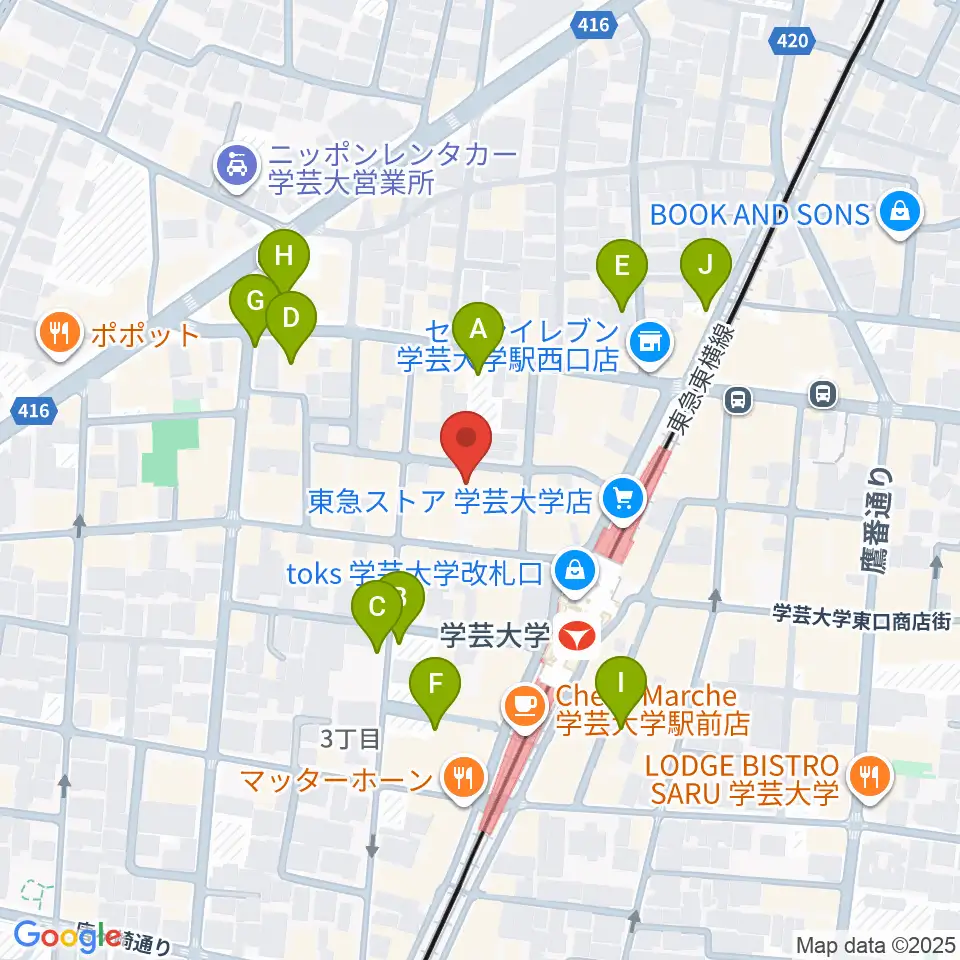 アジアンカフェ周辺の駐車場・コインパーキング一覧地図
