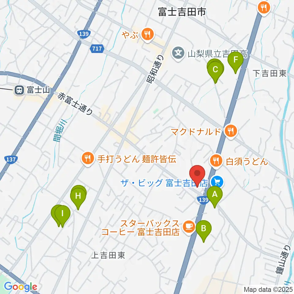 エフエムふじごこ周辺の駐車場・コインパーキング一覧地図