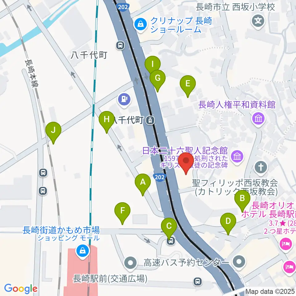 島村楽器 長崎駅前店周辺の駐車場・コインパーキング一覧地図