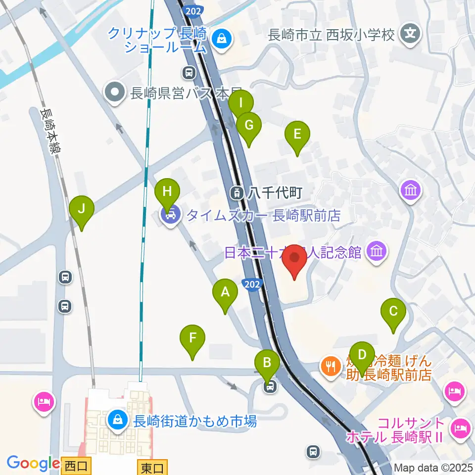 島村楽器 長崎駅前店周辺の駐車場・コインパーキング一覧地図
