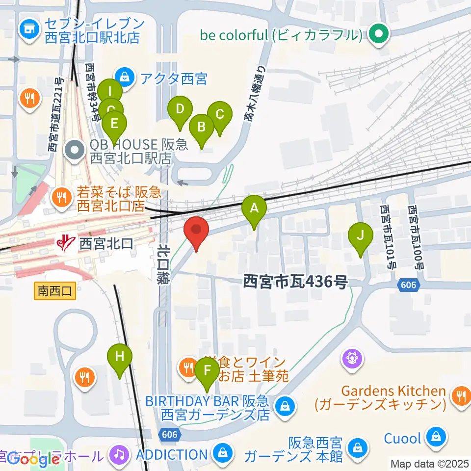 新響楽器 西宮北口オーパス店周辺の駐車場・コインパーキング一覧地図