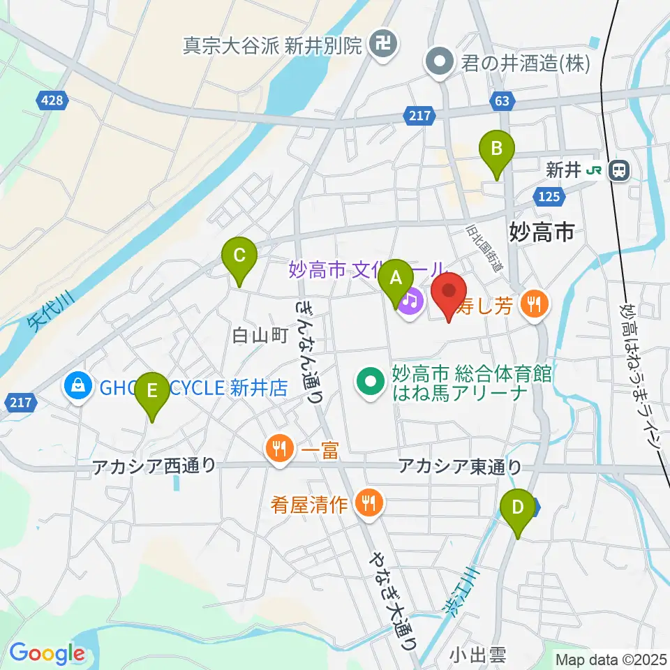 新井ふれあい会館周辺の駐車場・コインパーキング一覧地図