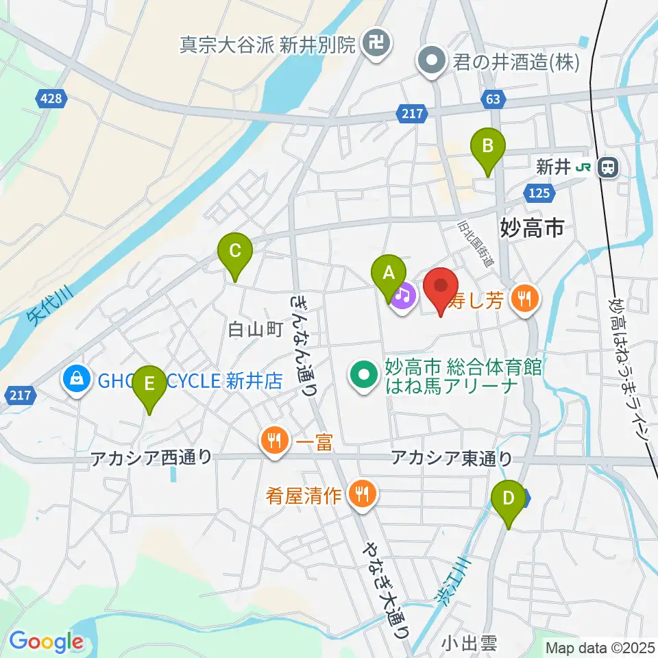 新井ふれあい会館周辺の駐車場・コインパーキング一覧地図