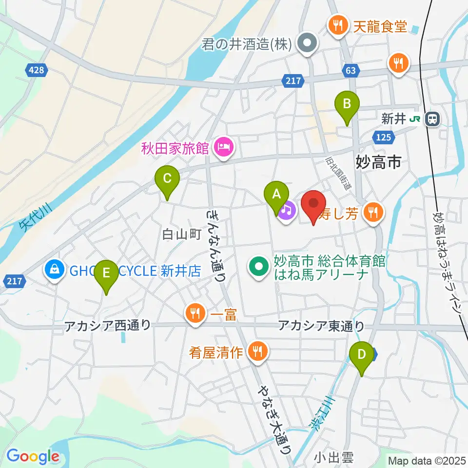 新井ふれあい会館周辺の駐車場・コインパーキング一覧地図