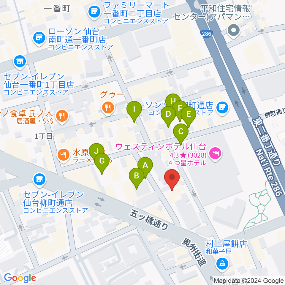 仙台BARTAKE周辺の駐車場・コインパーキング一覧地図