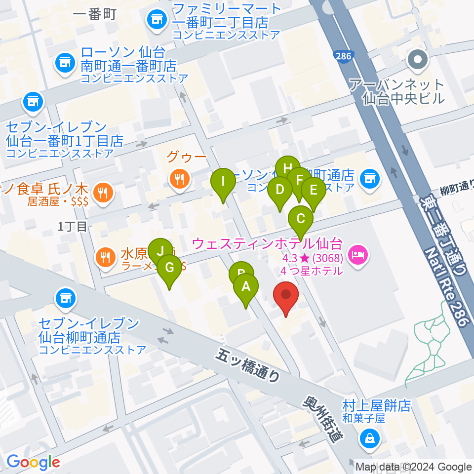 仙台BARTAKE周辺の駐車場・コインパーキング一覧地図