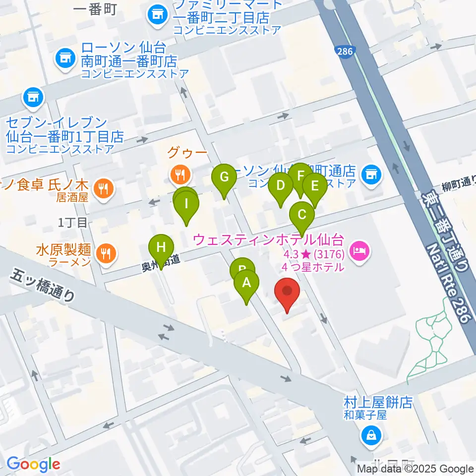 仙台BARTAKE周辺の駐車場・コインパーキング一覧地図
