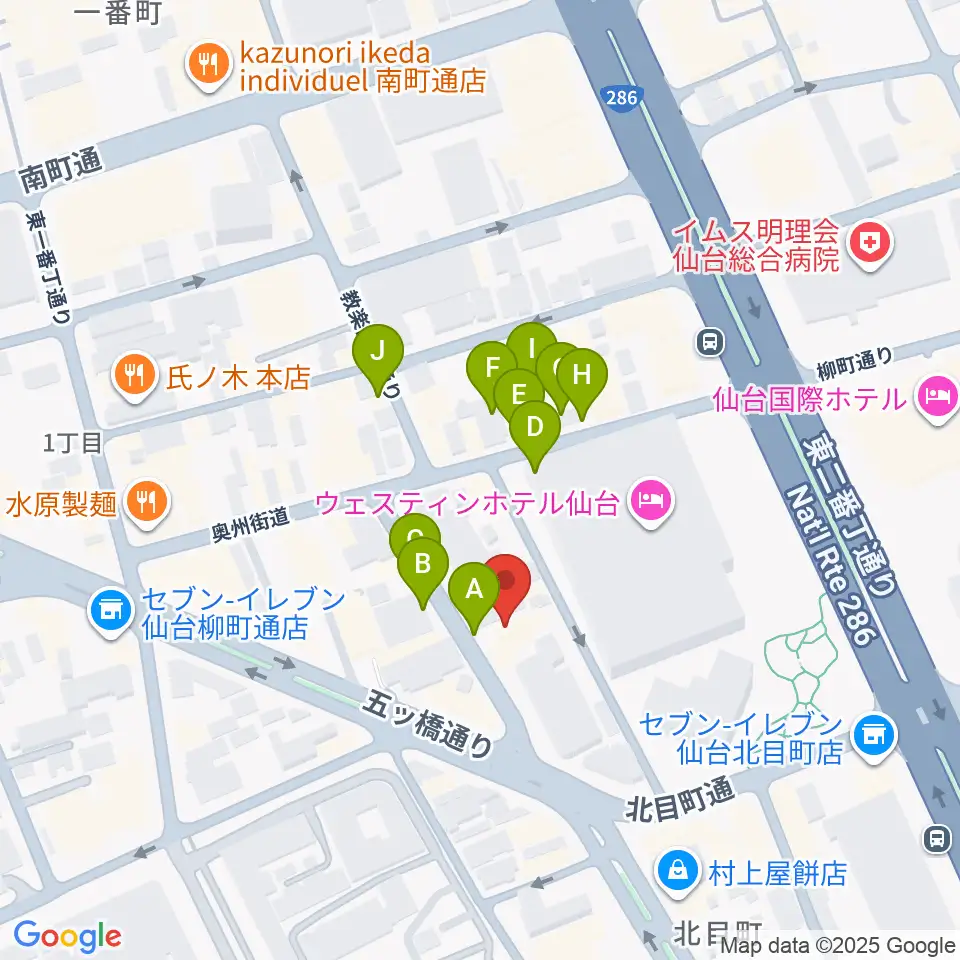 仙台BARTAKE周辺の駐車場・コインパーキング一覧地図