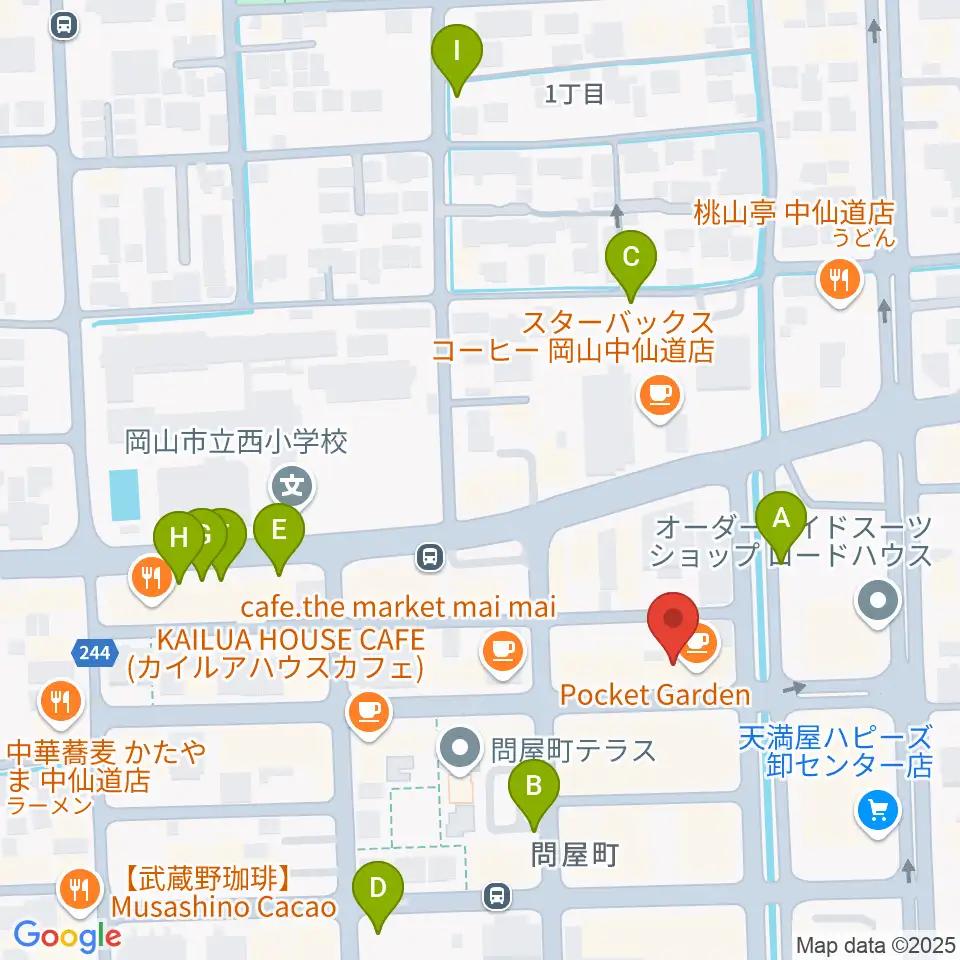 グレースハープ岡山店周辺の駐車場・コインパーキング一覧地図