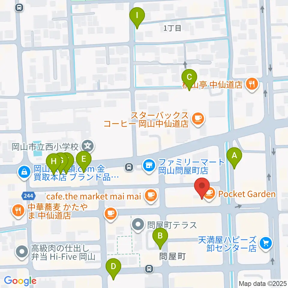 グレースハープ岡山店周辺の駐車場・コインパーキング一覧地図