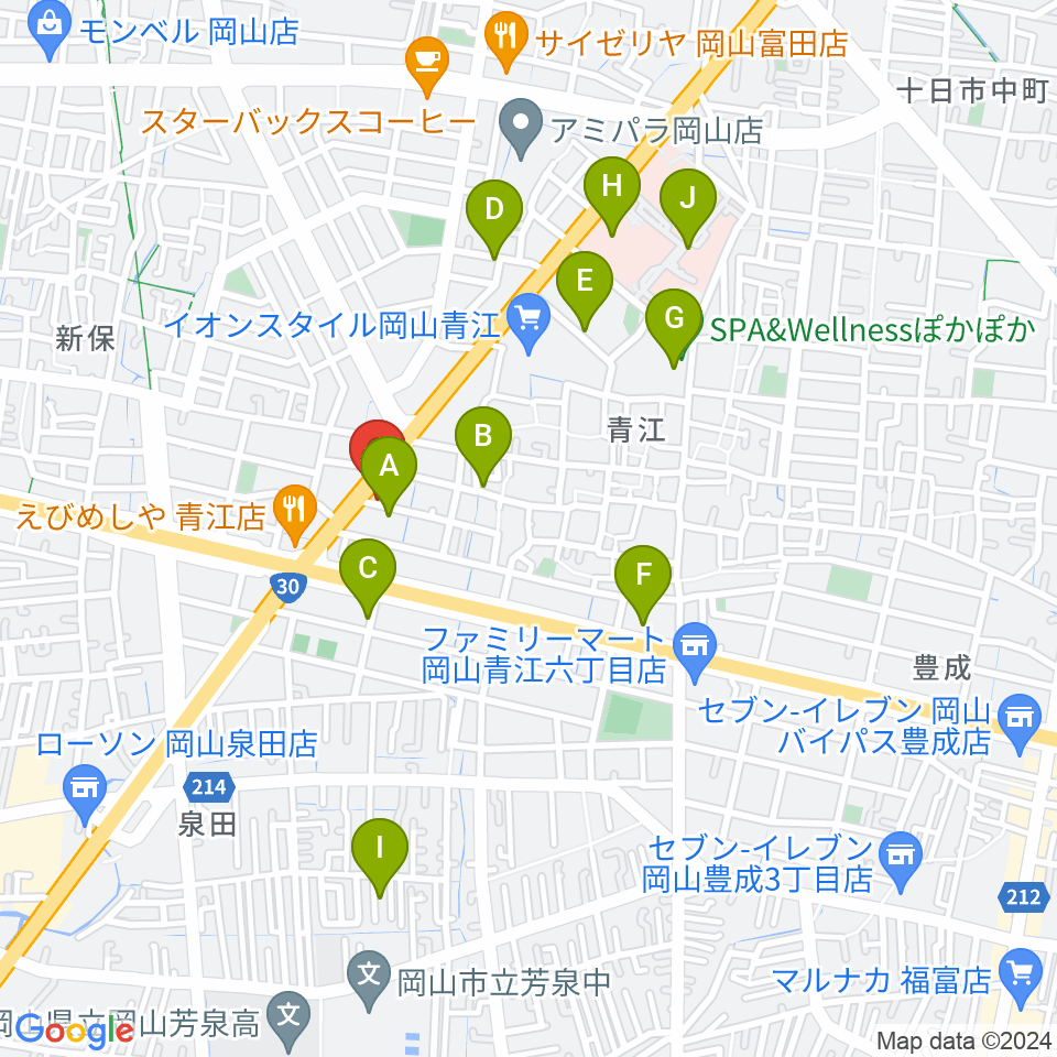 スタジオクレセント周辺の駐車場・コインパーキング一覧地図