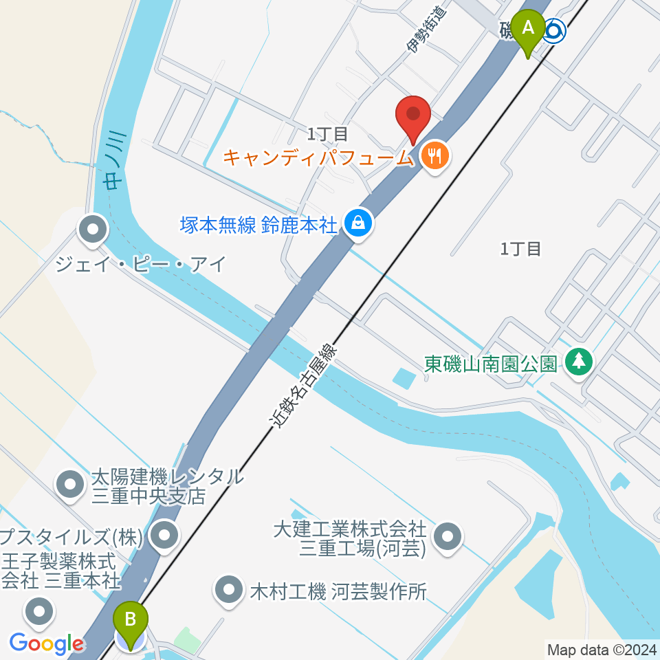 鈴鹿SOUNDSTAGE周辺の駐車場・コインパーキング一覧地図