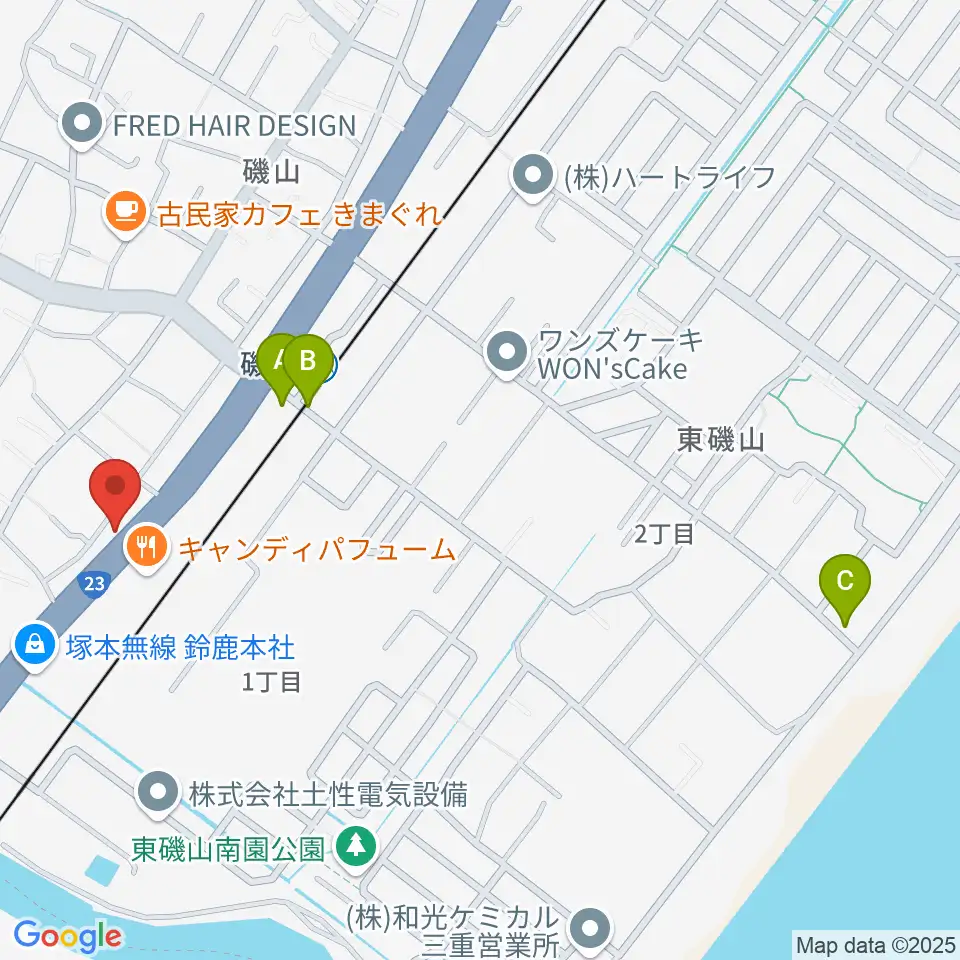 鈴鹿SOUNDSTAGE周辺の駐車場・コインパーキング一覧地図