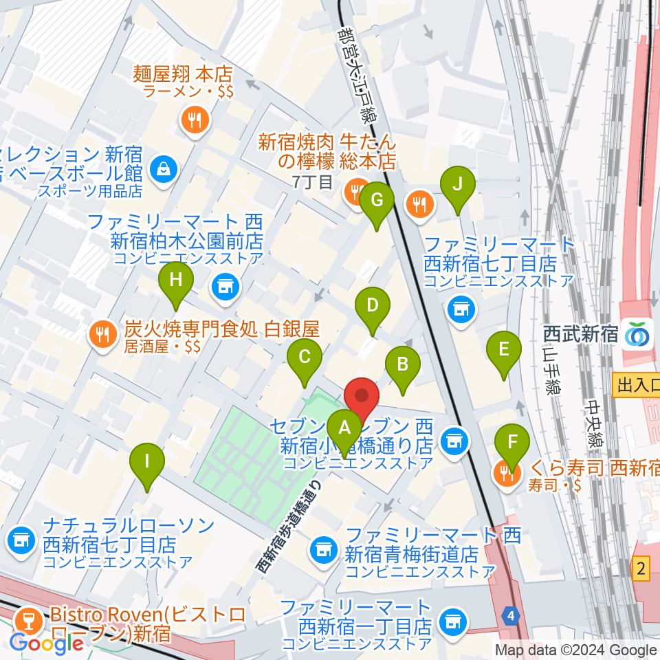 西新宿レゲエショップナット周辺の駐車場・コインパーキング一覧地図