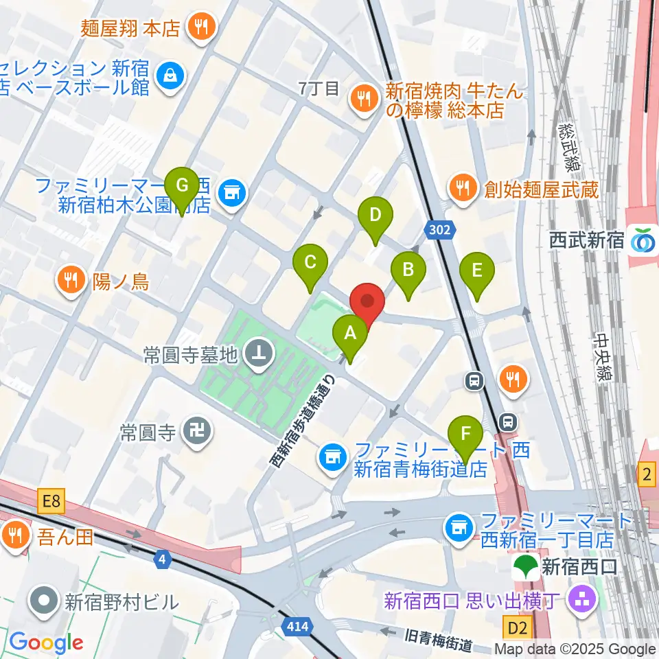 西新宿レゲエショップナット周辺の駐車場・コインパーキング一覧地図