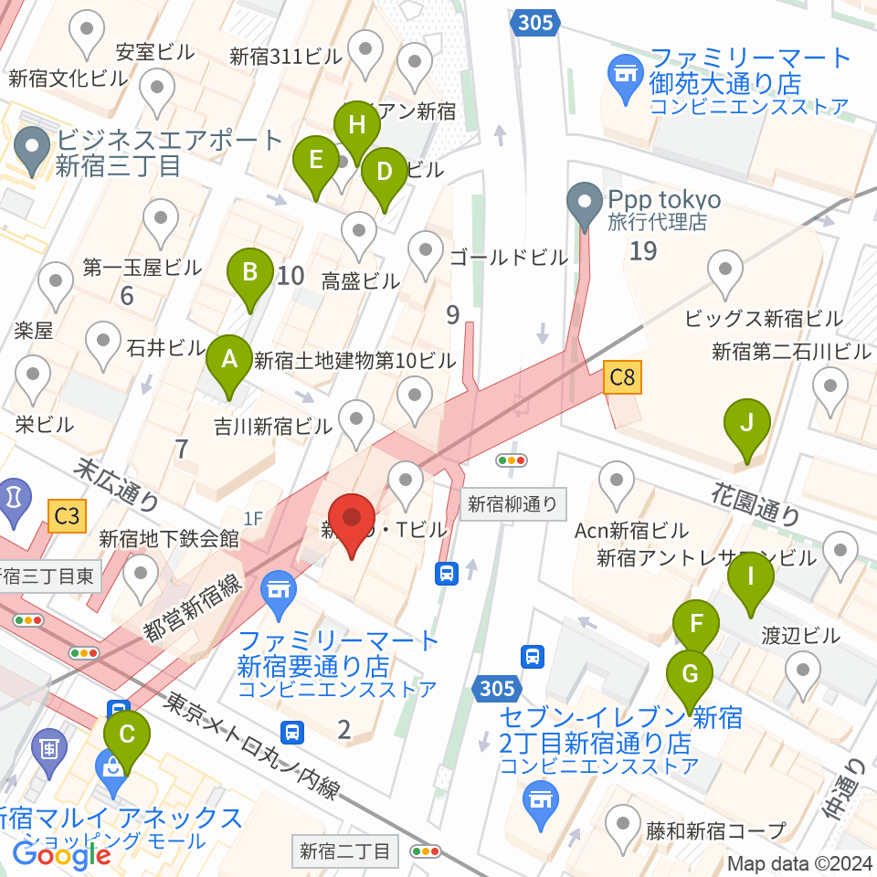 Jazz PolkaDots周辺の駐車場・コインパーキング一覧地図