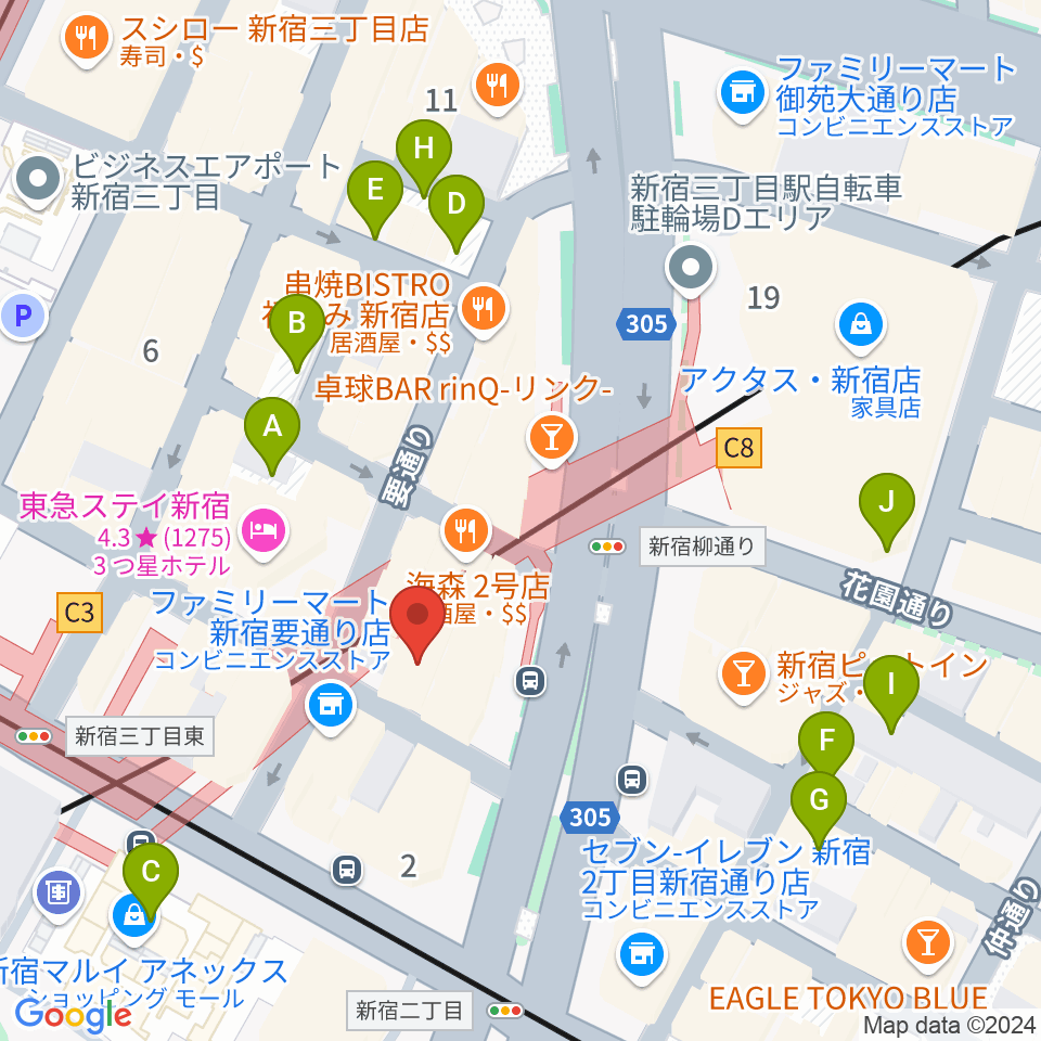 Jazz PolkaDots周辺の駐車場・コインパーキング一覧地図