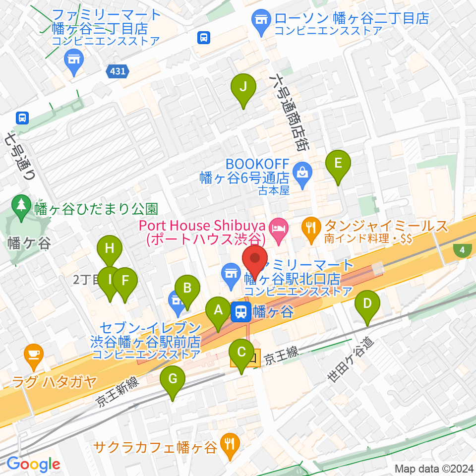 幡ヶ谷36°5周辺の駐車場・コインパーキング一覧地図