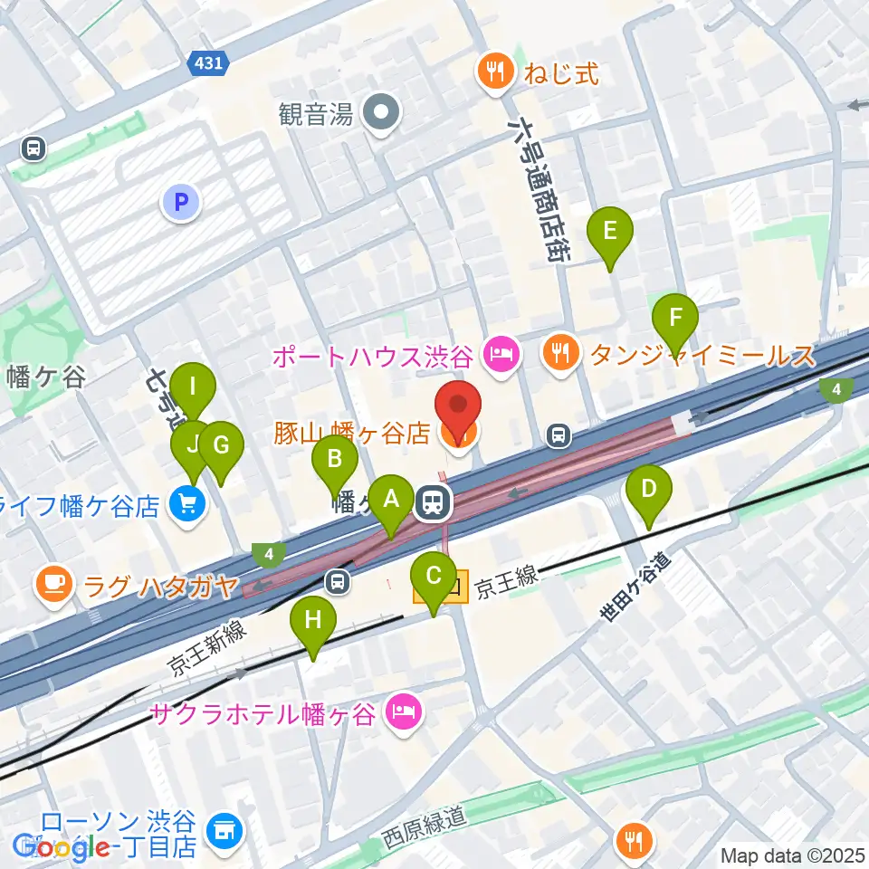 幡ヶ谷36°5周辺の駐車場・コインパーキング一覧地図