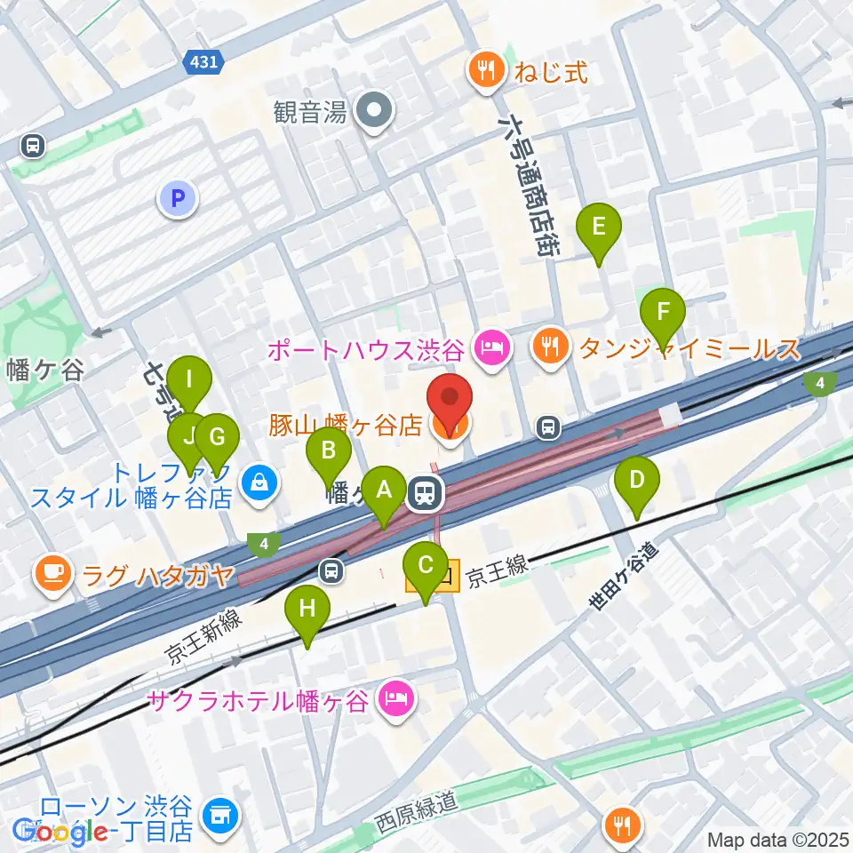 幡ヶ谷36°5周辺の駐車場・コインパーキング一覧地図