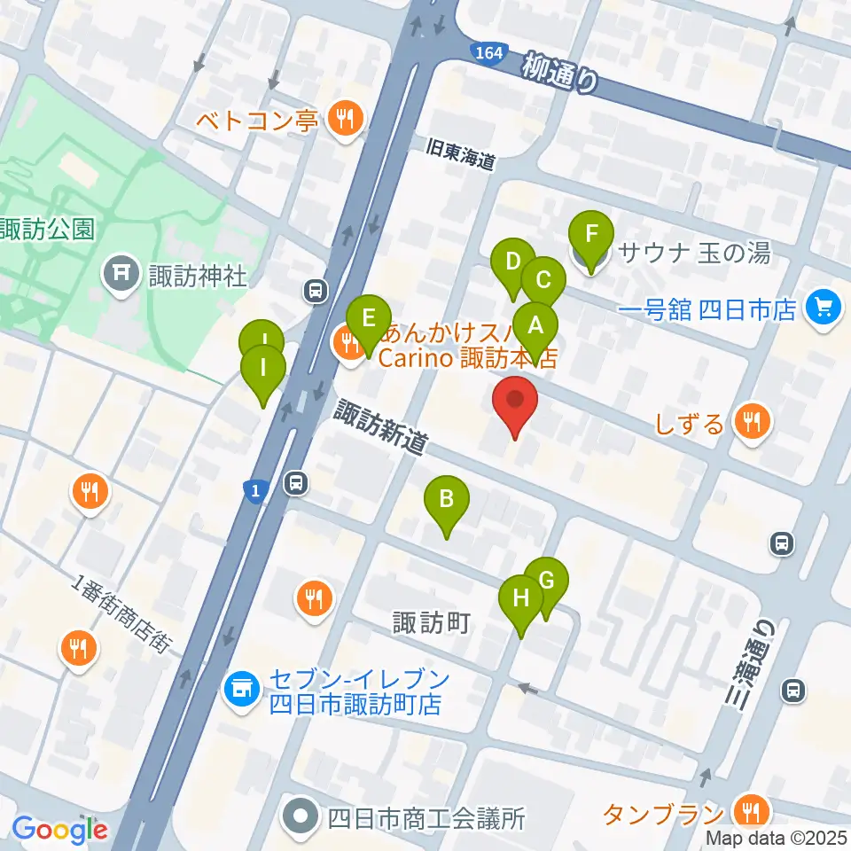 四日市シックスティシックス周辺の駐車場・コインパーキング一覧地図