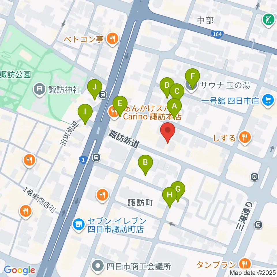 四日市シックスティシックス周辺の駐車場・コインパーキング一覧地図