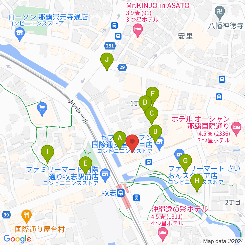 安里fanfare周辺の駐車場・コインパーキング一覧地図