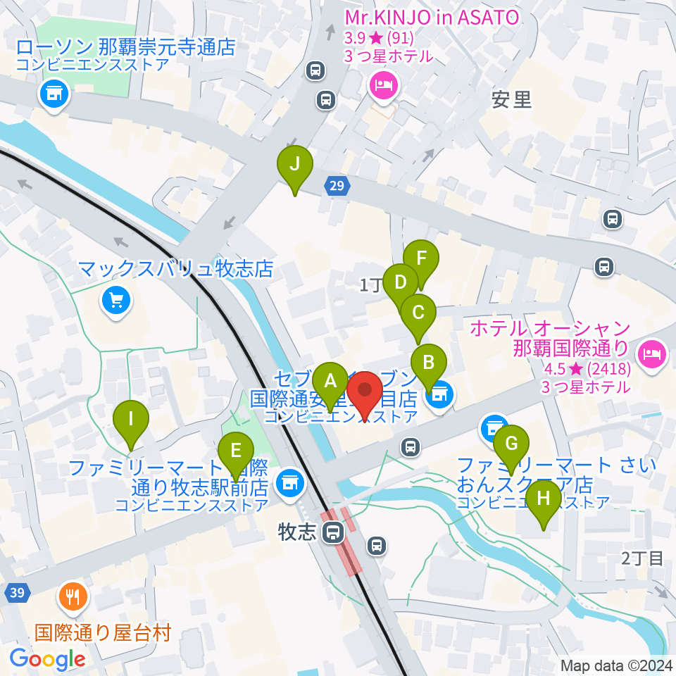 安里fanfare周辺の駐車場・コインパーキング一覧地図