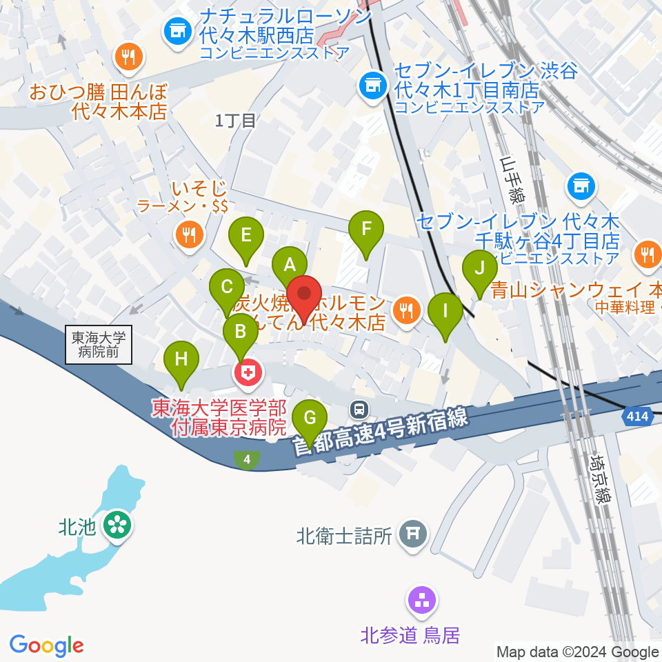 楽弓製作工房 アトリエ ハーモニー周辺の駐車場・コインパーキング一覧地図